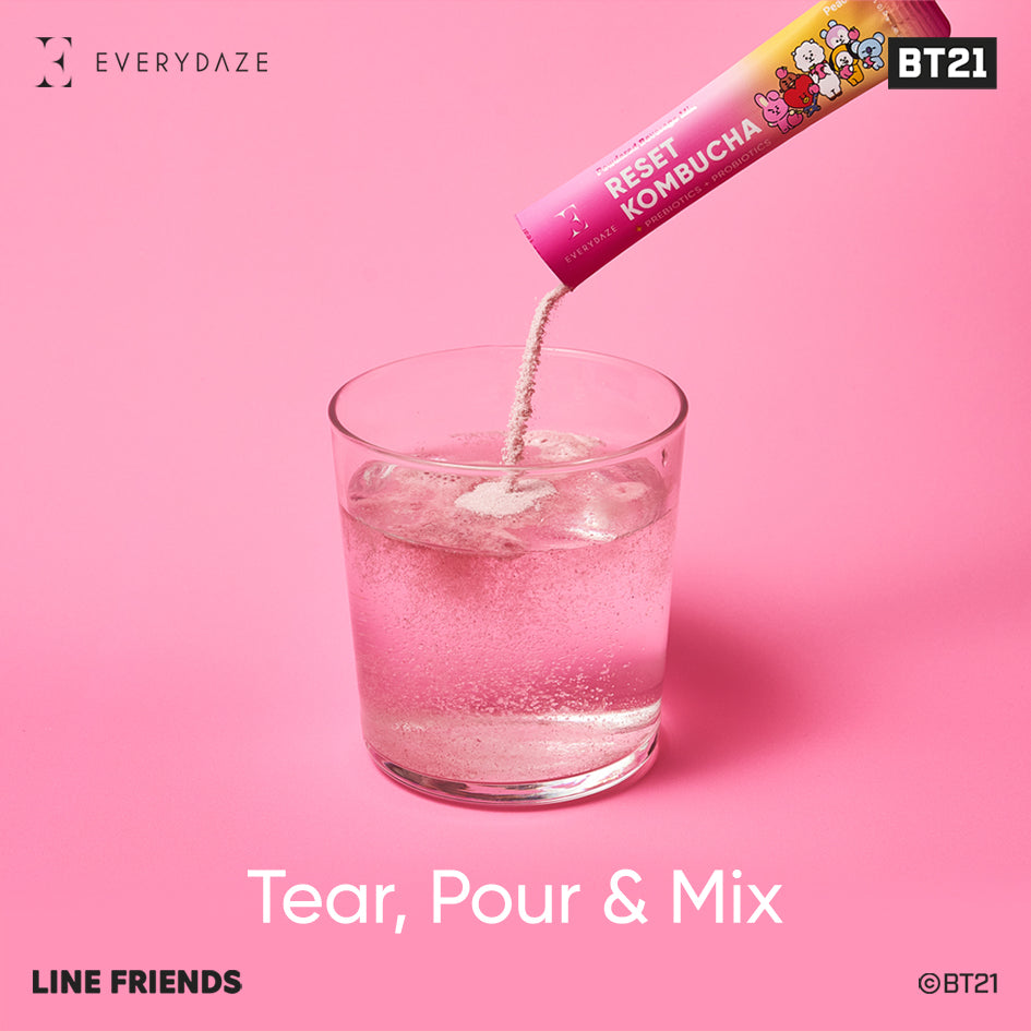 BT21 RESET KOMBUCHA- Peach