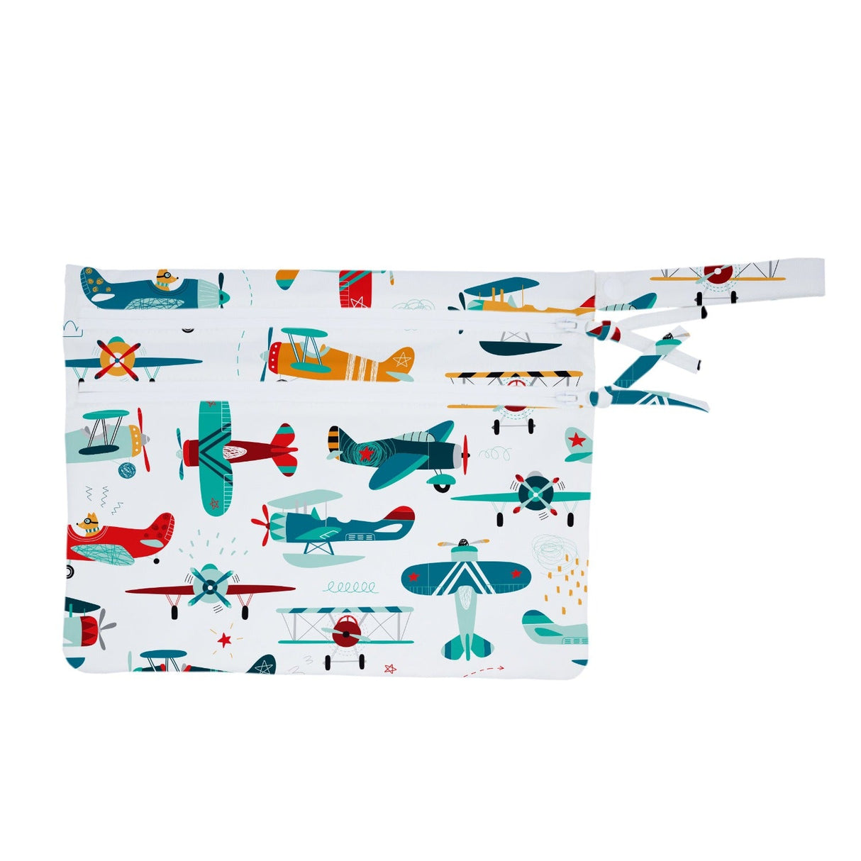Retro Airplanes - Waterproof Wet Bag (For mealtime, on-the-go, and more!) from BapronBaby