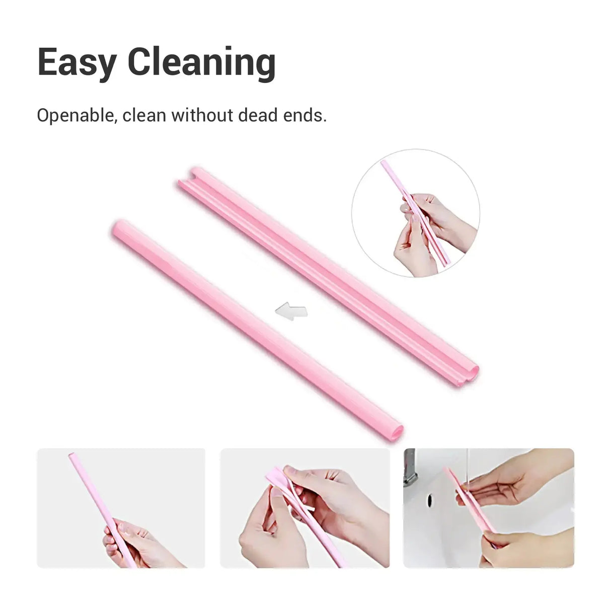 Reusable Silicone Straws With Cases 4 Sets from Cool Gadget