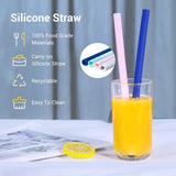 Reusable Silicone Straws With Cases 4 Sets from Cool Gadget