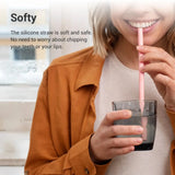 Reusable Silicone Straws With Cases 4 Sets from Cool Gadget