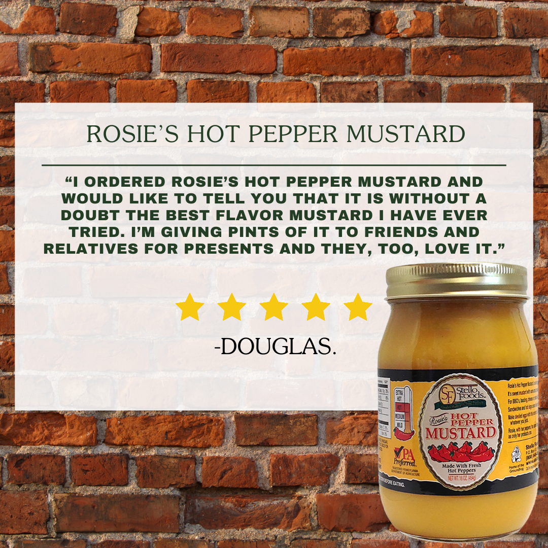Stello Foods - Rosie's Hot Pepper Mustard 16 oz from Stello Foods