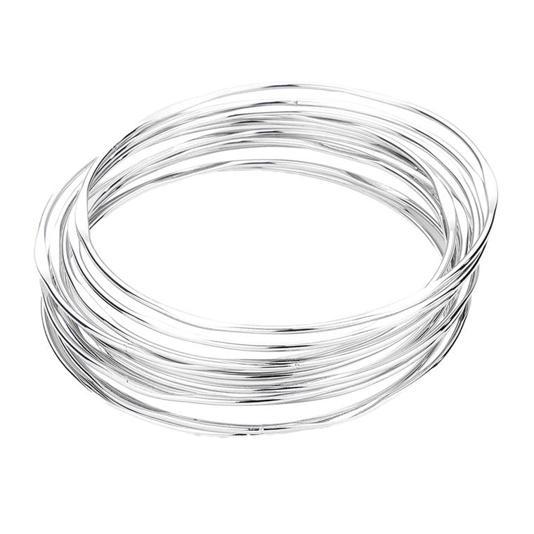 12PCS Metal Stackable Bangle Bracelets from Madeline Love