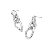 18K Gold Dipped Stainless Steel Abstract Chain Link Earrings from Madeline Love