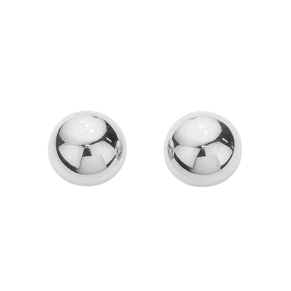 18K Gold Dipped Stainless Steel Metal Dome Stud Earrings from Madeline Love
