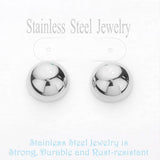 18K Gold Dipped Stainless Steel Metal Dome Stud Earrings from Madeline Love
