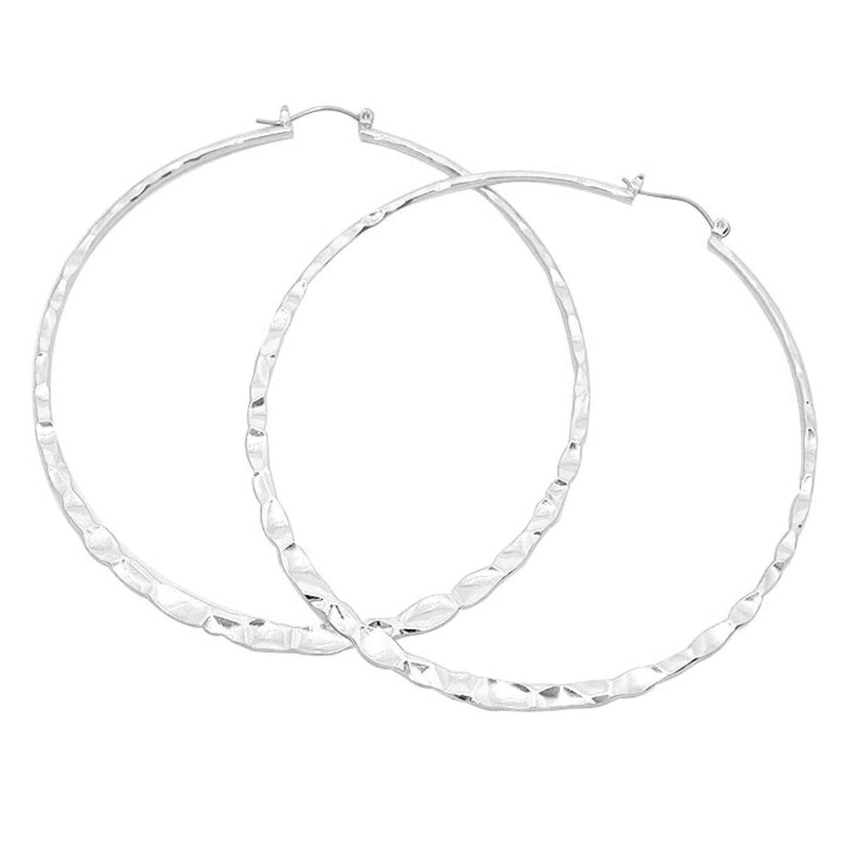 14K Gold-Filled Metal Hoop Pin Catch Earrings from Madeline Love