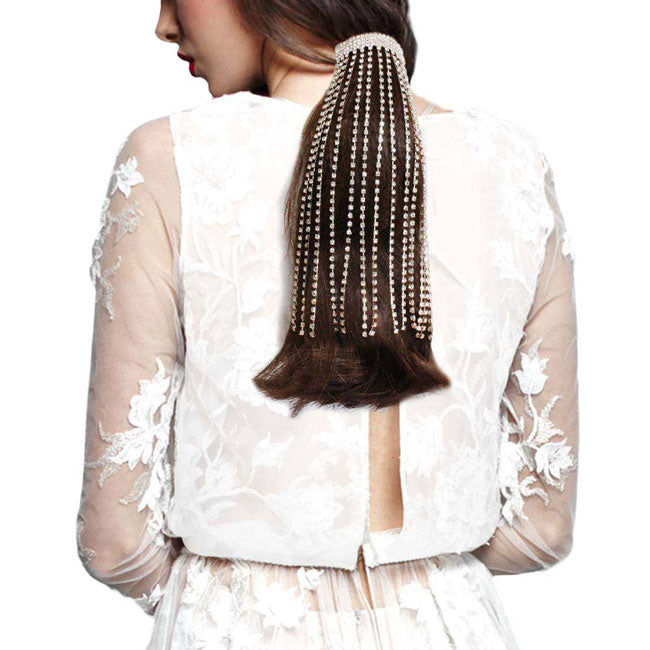 Rhinestone Fringe Barrette from Madeline Love
