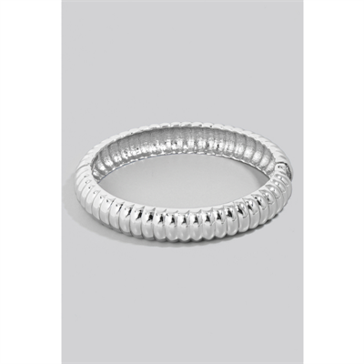Ridge Textured Hinge Cuff Bracelet through MARKET