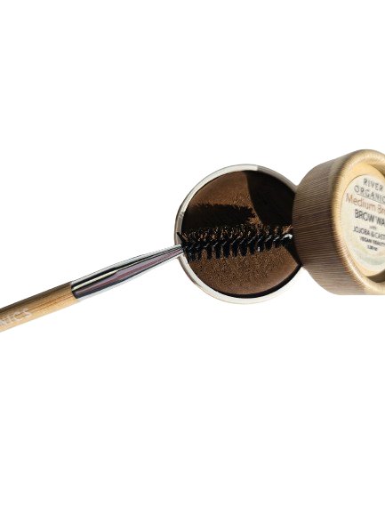Eco-Friendly Double-Sided Bare Wood Brow & Mascara Brush From River Organics