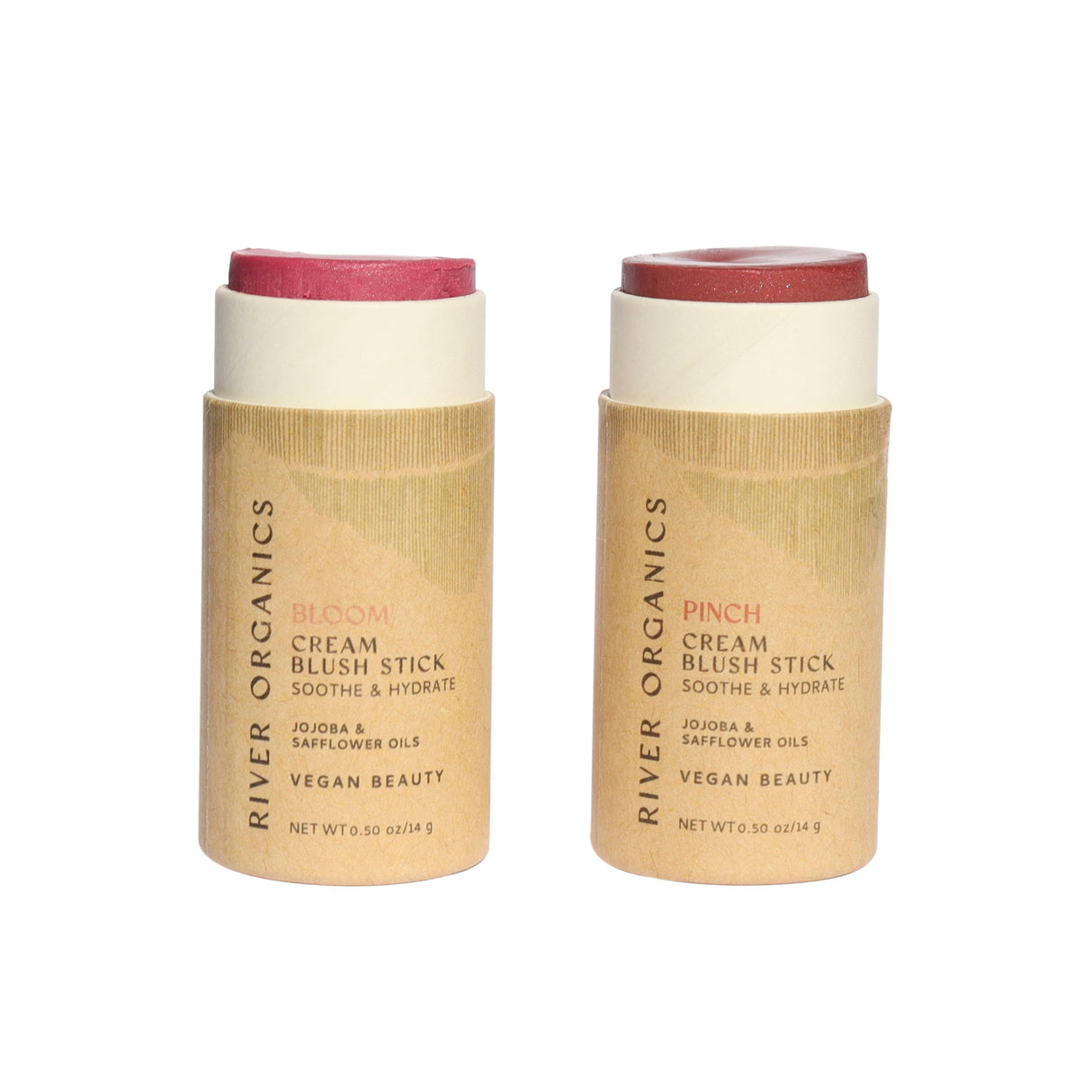 Creamy Vegan Blush Sticks | Set of 2 Mix &  Match from River Organics