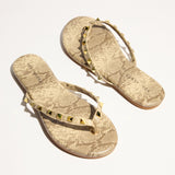 Rivington Stud Flip Flop in Snake Print from Yosi Samra