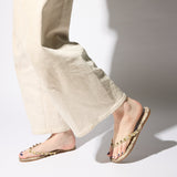Rivington Stud Flip Flop in Snake Print from Yosi Samra