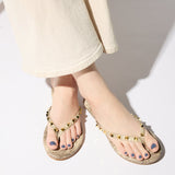 Rivington Stud Flip Flop in Snake Print from Yosi Samra