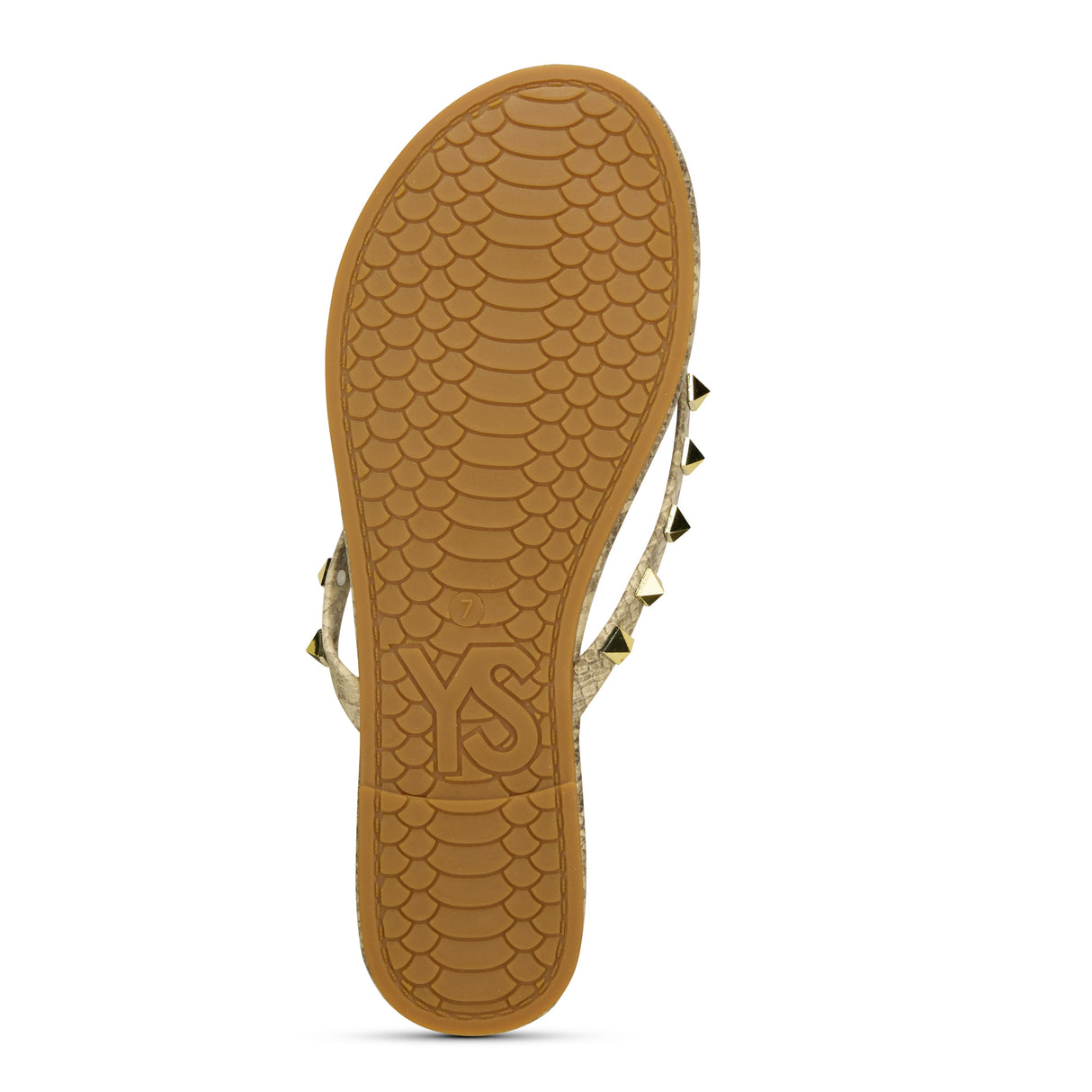 Rivington Stud Flip Flop in Snake Print from Yosi Samra