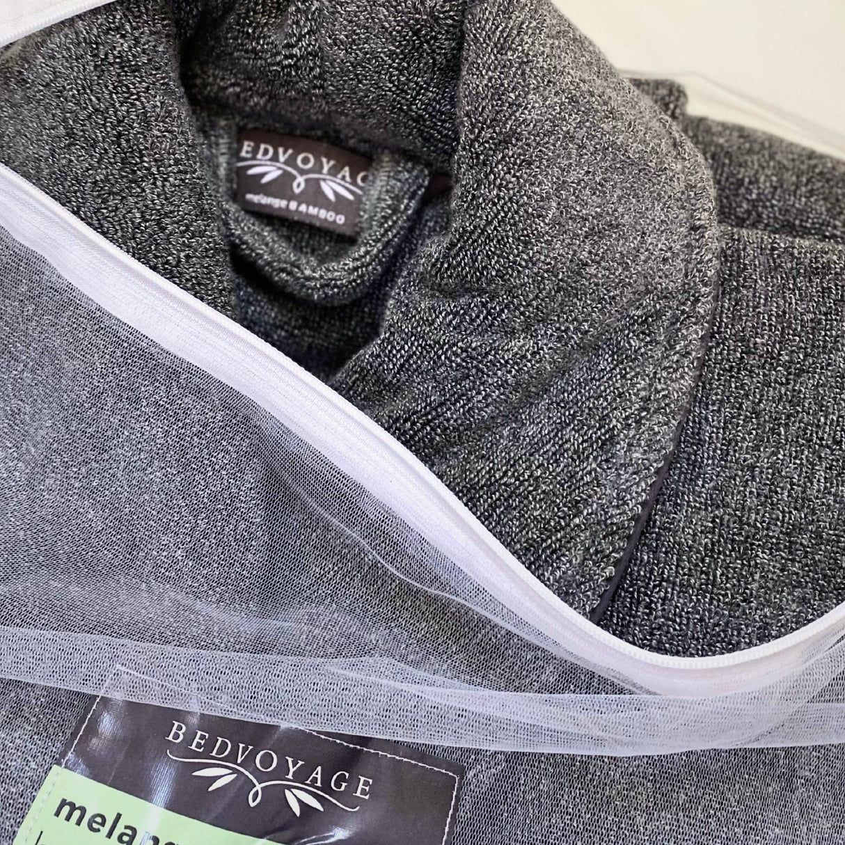 Melange Bamboo Bath Robe  - Charcoal from BedVoyage