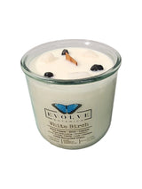 Rocks Candle - White Birch (Wood Wick Snow Quartz & Onyx Gemstone Soy Candle) from Evolve Botanica
