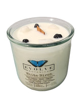 Rocks Candle - White Birch (Wood Wick Snow Quartz & Onyx Gemstone Soy Candle) from Evolve Botanica