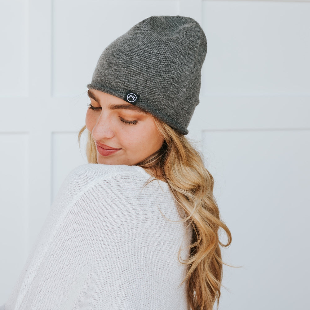 Rolled Edge, Cashmere Beanie from Pretty Simple