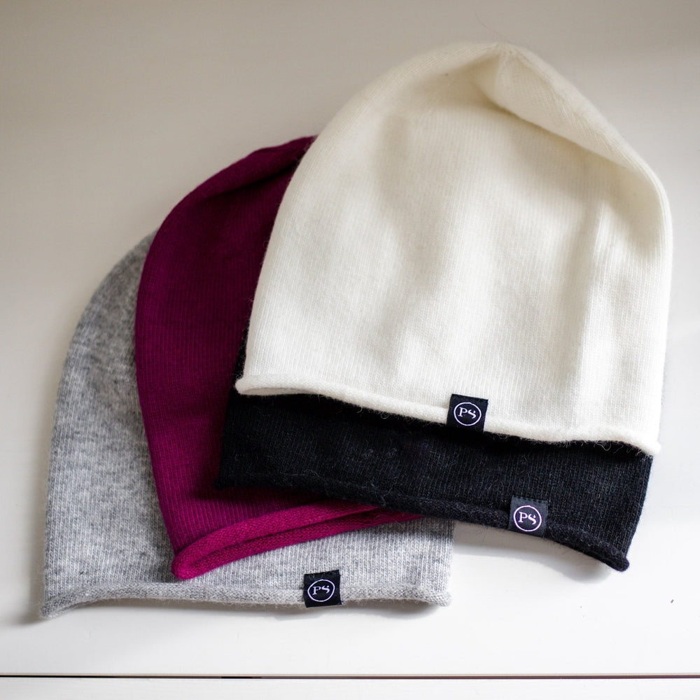 Rolled Edge, Cashmere Beanie from Pretty Simple