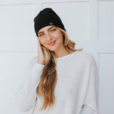Rolled Edge, Cashmere Beanie from Pretty Simple