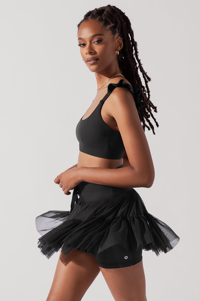 Romance Ruffle Bra - Black from POPFLEX