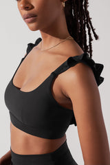 Romance Ruffle Bra - Black from POPFLEX