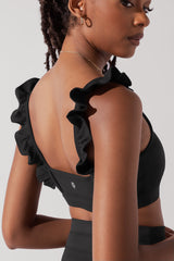 Romance Ruffle Bra - Black from POPFLEX