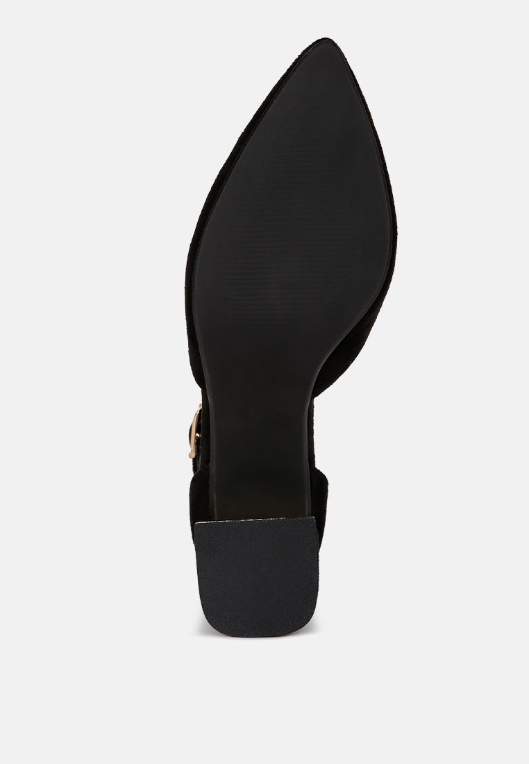 Rory Metallic Sling Detail Block Heel Sandals from London Rag International