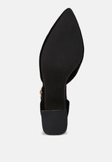 Rory Metallic Sling Detail Block Heel Sandals from London Rag International