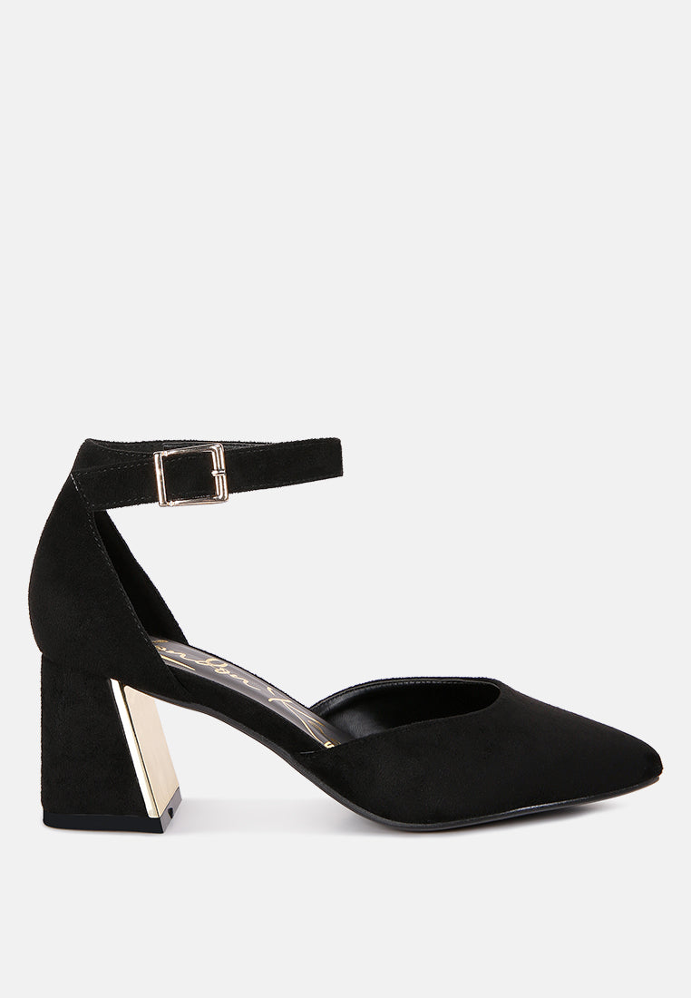 Rory Metallic Sling Detail Block Heel Sandals from London Rag International