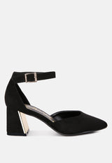 Rory Metallic Sling Detail Block Heel Sandals from London Rag International