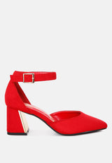 Rory Metallic Sling Detail Block Heel Sandals from London Rag International
