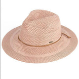 C.C Multi Pattern Suede String Band Panama Hat from Madeline Love