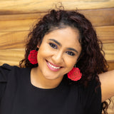 Giant Red Rose Hoops from LE CHIC MIAMI