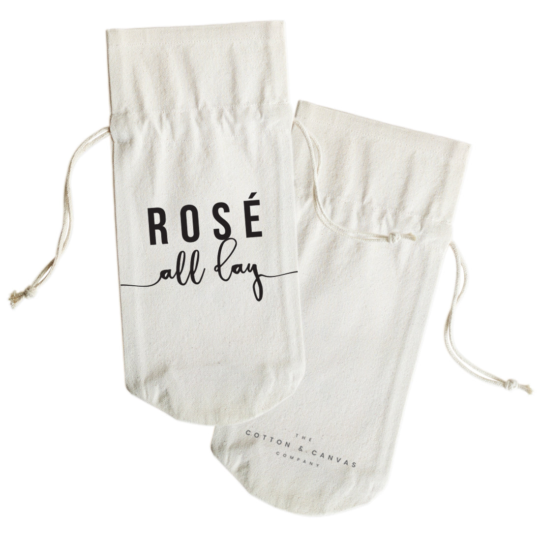 Rosé All Day Canvas Wine Bag from The Cotton & Canvas Co.