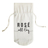 Rosé All Day Canvas Wine Bag from The Cotton & Canvas Co.