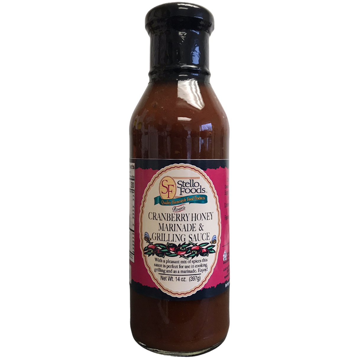 Stello Foods - Rosie's Cranberry Honey Marinade & Grilling Sauce 14 oz from Stello Foods