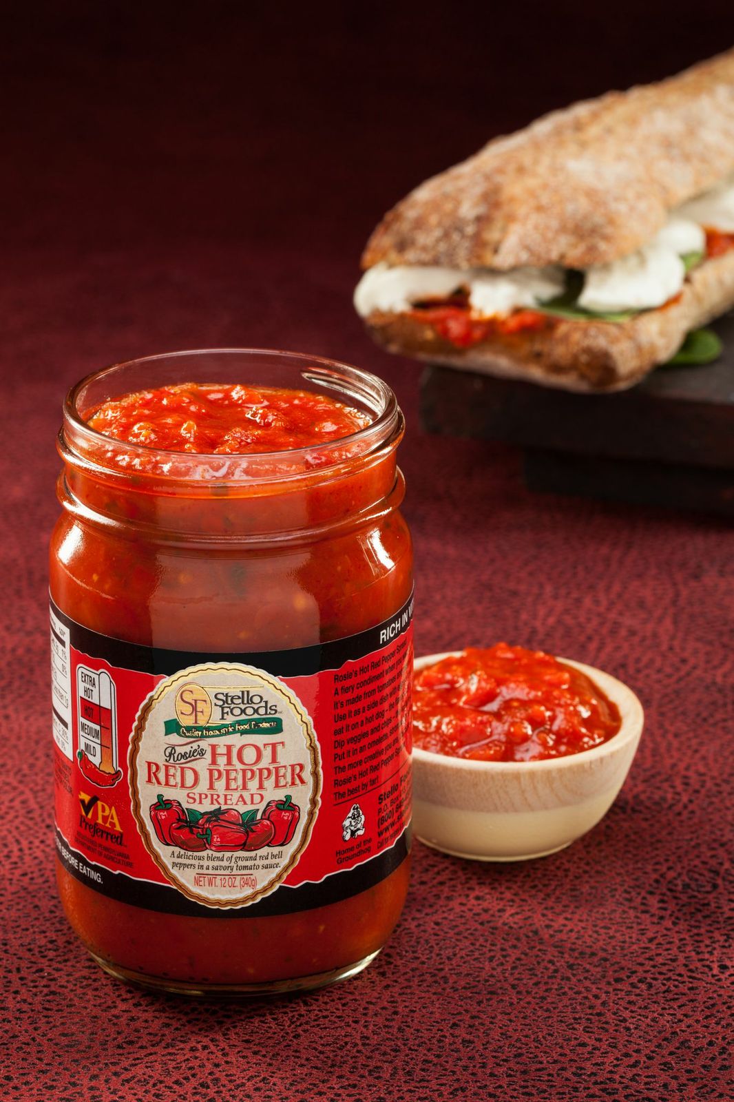 Stello Foods - Rosie's Hot Red Pepper Spread 7 oz from Stello Foods