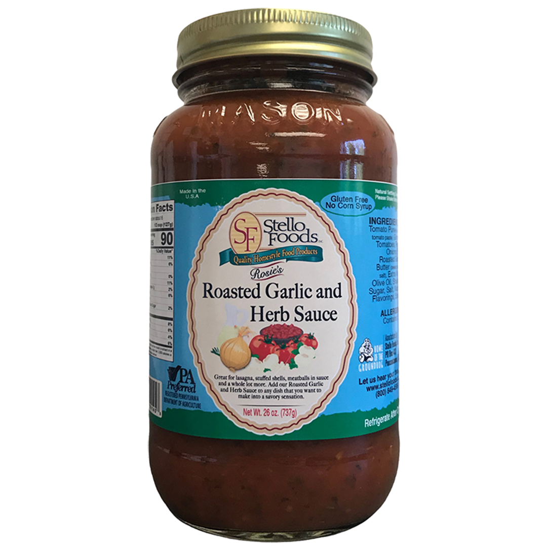 Stello Foods - Rosie's Roasted Garlic and Herb Sauce 26 oz from Stello Foods