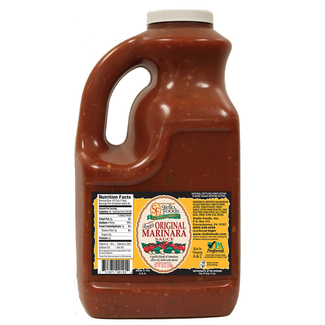 Stello Foods - Rosie's Original Marinara Spaghetti Sauce 135 oz from Stello Foods