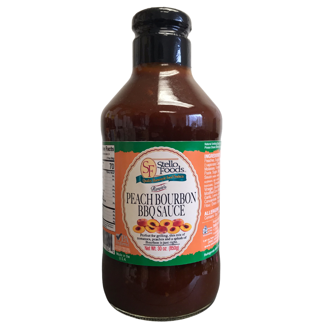 Stello Foods - Rosie's Peach Bourbon BBQ Sauce 30 oz from Stello Foods