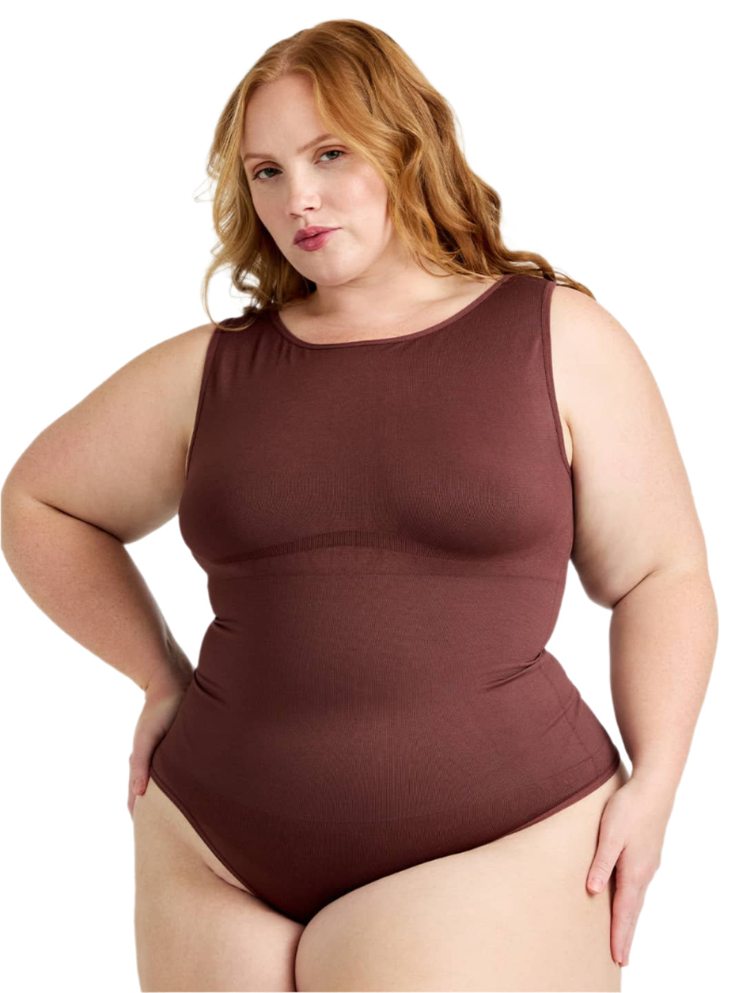 Round Neck Thong Bodysuit from HeyShape