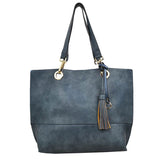 2-in-1 Women's Faux Leather Tote Shoulder Handbag  from Madeline Love