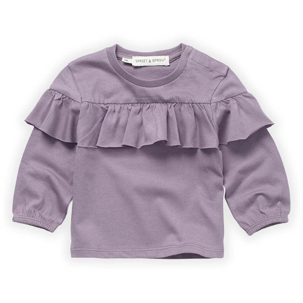 Ruffle Tee Shirt - Ice Purple from Manymoons