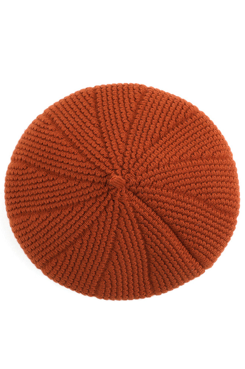 C.C SCALLOPED WAVE PATTERN BERET from Madeline Love