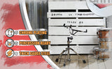GRIFFIN Deluxe Snare Drum Stand | Percussion Hardware Kit with Key | Double Braced Medium Weight Mount for Snares, Tom Drums & Practice Pad | Adjustable Height & Tilting Gear Clamp Style Basket  from GeekStands.com