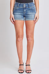 Women's WannaBettaButt 3 Button Cuffed Denim Shorts from YMI JEANS