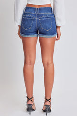 Women's WannaBettaButt 3 Button Cuffed Denim Shorts from YMI JEANS