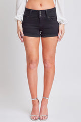 Women's WannaBettaButt 3 Button Cuffed Denim Shorts from YMI JEANS